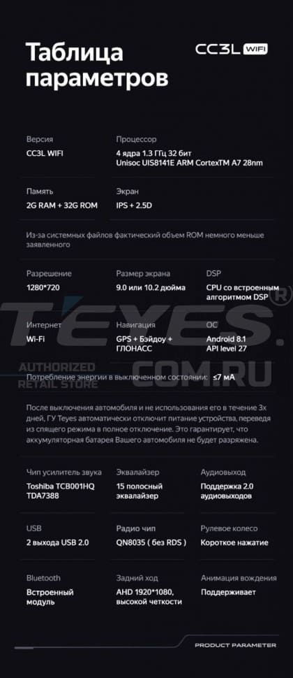 Штатная магнитола Teyes CC3L WiFi 2/32 Honda Mobilio 2 Amaze (2013-2020)