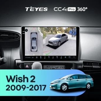 Штатная магнитола Teyes CC4 Pro 360 12/256 Toyota Wish 2 XE20 (2009-2017)