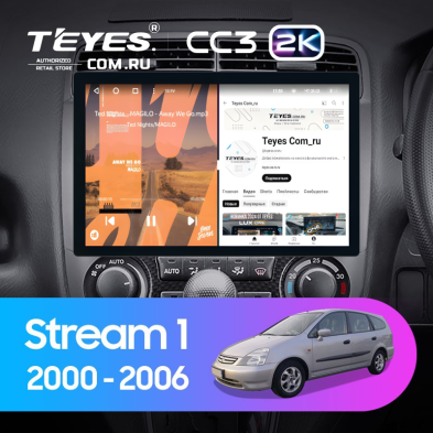 Штатная магнитола Teyes CC3 2K 6/128 Honda Stream 1 (2000-2006) (11")