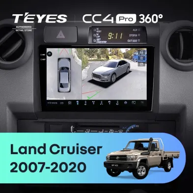 Штатная магнитола Teyes CC4 Pro 360 12/256 Toyota Land Cruiser 70 Series LC 79 (2007-2020)