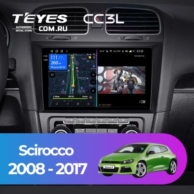 Штатная магнитола Teyes CC3L 4/64 Volkswagen Scirocco (2008-2017)