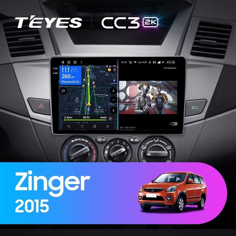 Штатная магнитола Teyes CC3 2K 4/64 Mitsubishi Zinger 2015+