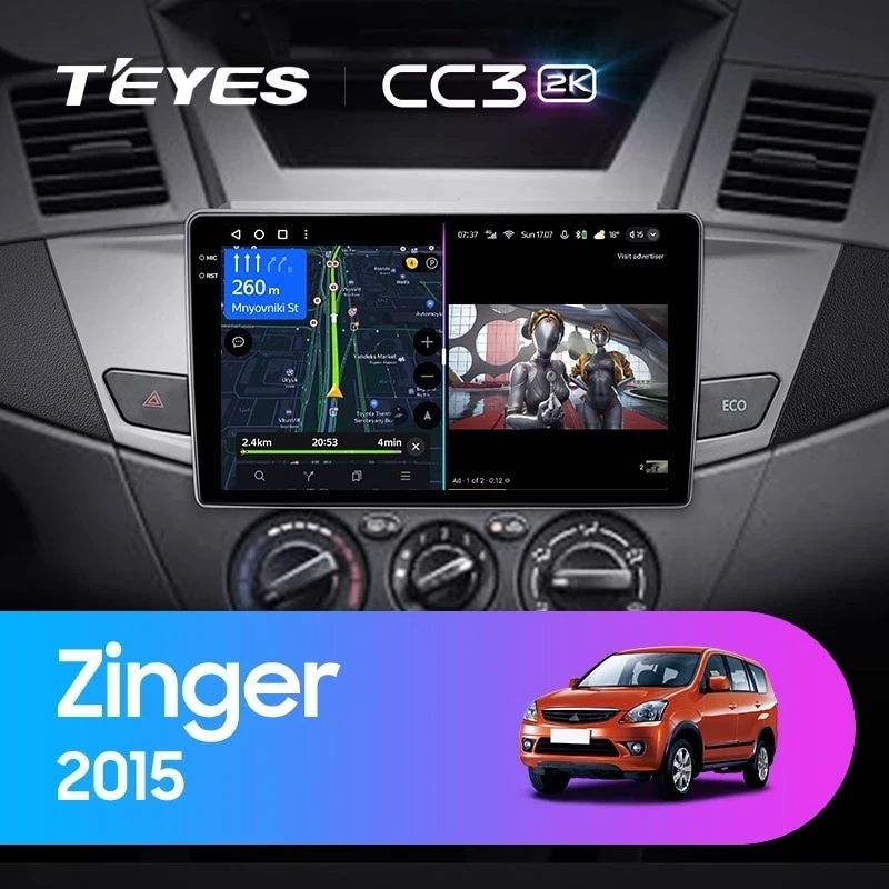 Штатная магнитола Teyes CC3 2K 4/64 Mitsubishi Zinger 2015+