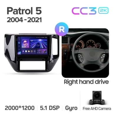 Штатная магнитола Teyes CC3 2K 360 6/128 Nissan Patrol V 5 Y61 (2004-2021) F3 Правый руль