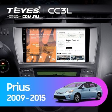 Штатная магнитола Teyes CC3L 4/64 Toyota Prius 3 XW30 (2009-2015) F1 Правый руль