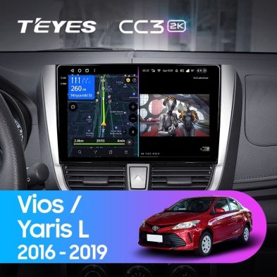 Штатная магнитола Teyes CC3 2K 4/64 Toyota Yaris L (2016-2019)