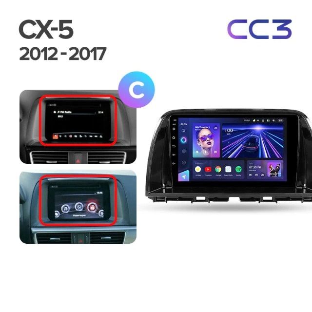 Штатная магнитола Teyes CC3 4/32 Mazda CX-5 (2012-2015) Тип-C