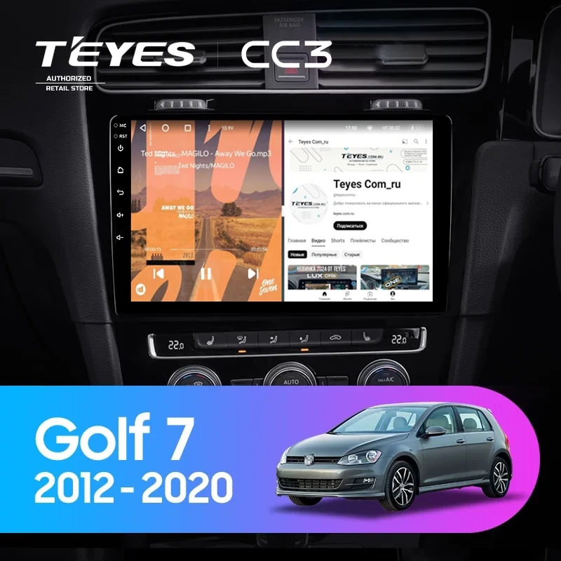 Штатная магнитола Teyes CC3 4/32 Volkswagen Golf 7 MK7 (2012-2020) Правый руль