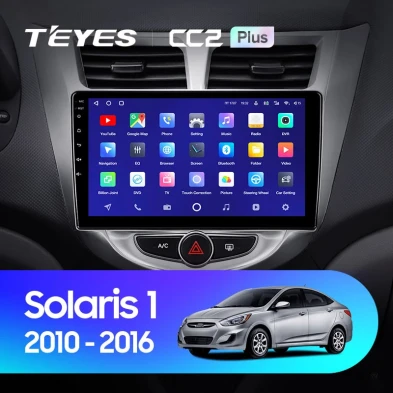 Штатная магнитола Teyes CC2 Plus 4/32 Hyundai Solaris 1 (2010-2016) F1