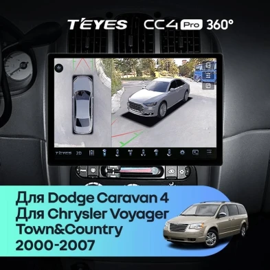 Штатная магнитола Teyes CC4 Pro 360 8/128 Chrysler Voyager (2000-2007) Тип-B (13")