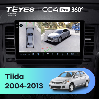 Штатная магнитола Teyes CC4 Pro 360 12/256 Nissan Tiida C11 (2004-2013) F2