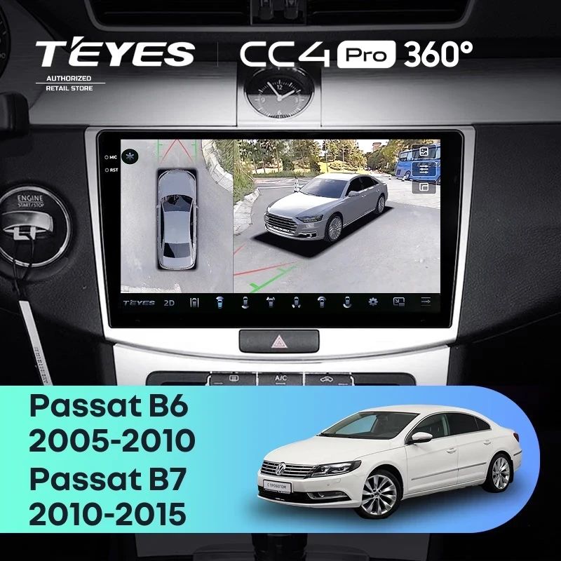 Штатная магнитола Teyes CC4 Pro 360 12/256 Volkswagen Passat B7 (2010-2015)