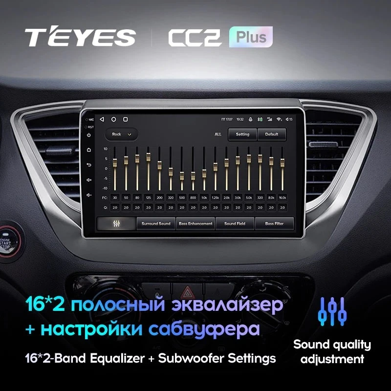 Штатная магнитола Teyes CC2 Plus 4/32 Hyundai Solaris 2 (2017-2020) F1 Тип-A