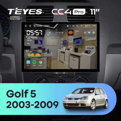 Штатная магнитола Teyes CC4 Pro 12/256 Volkswagen Golf 5 (2003-2009) F3 (11")