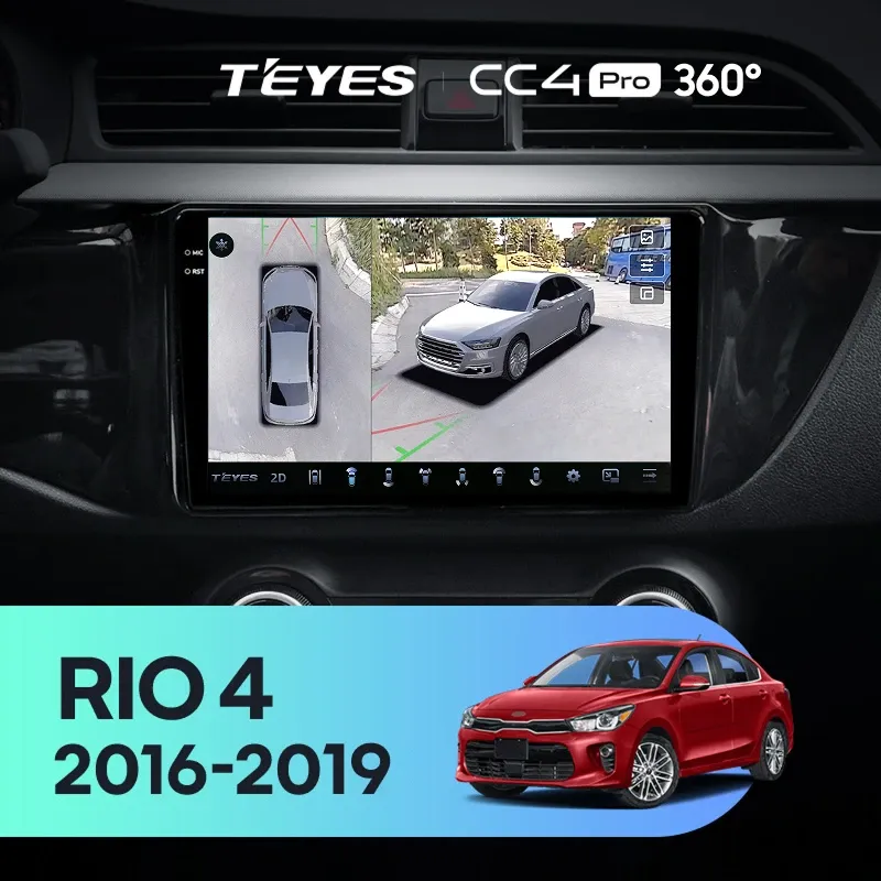 Штатная магнитола Teyes CC4 Pro 360 12/256 Kia RIO 4 (2016-2019) Тип-B
