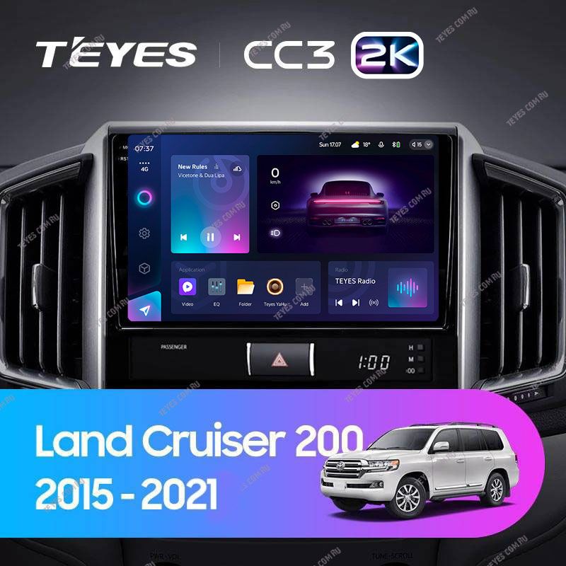 Штатная магнитола Teyes CC3 2K 4/32 Toyota Land Cruiser 200 (2015-2021)