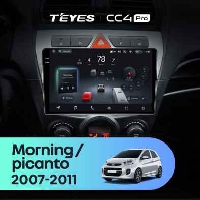 Штатная магнитола Teyes CC4 Pro 8/128 Kia picanto (2007-2011)