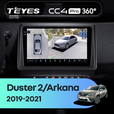 Штатная магнитола Teyes CC4 Pro 360 12/256 Renault Duster HM 2 (2020-2021) F2