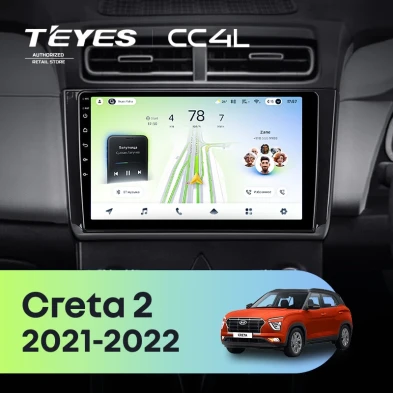 Штатная магнитола Teyes CC4L 6/64 Hyundai Creta 2 (2021-2022) (глянец) F2