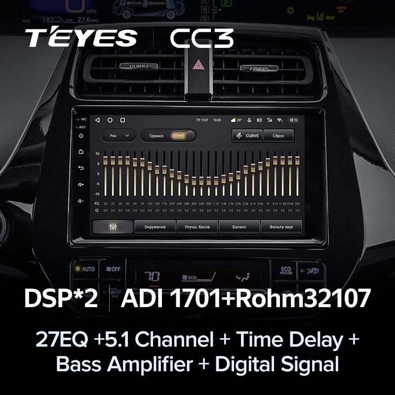 Штатная магнитола Teyes CC3 4/32 Toyota Prius XW50 (2015-2020)