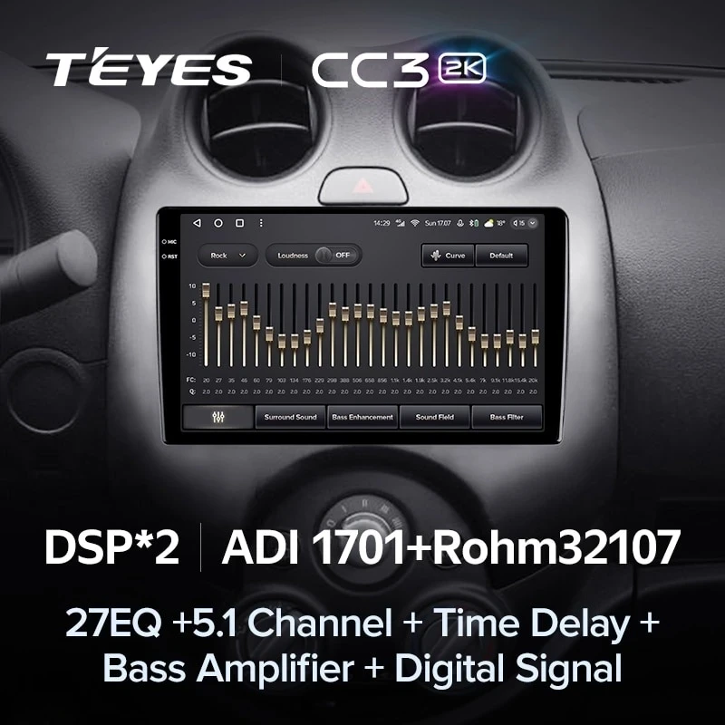 Штатная магнитола Teyes CC3 2K 360 6/128 Nissan March K13 (2010-2013)