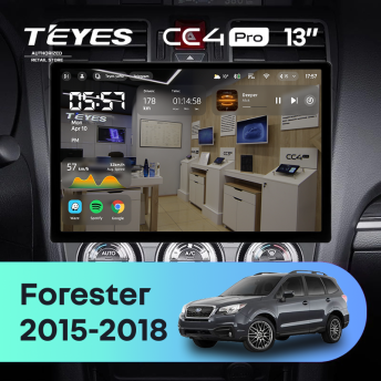 Штатная магнитола Teyes CC4 Pro 8/128 Subaru Forester SJ (2015-2018) (13")