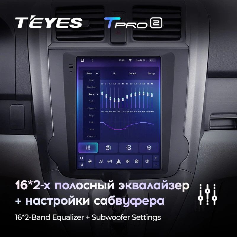 Штатная магнитола Tesla style Teyes TPRO 2 4/64 Honda CR-V 3 RE (2006-2012) Тип-B
