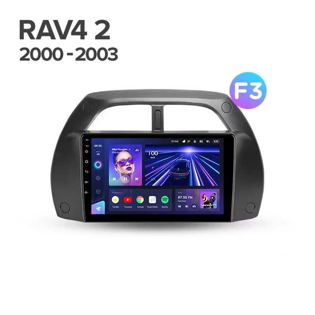 Штатная магнитола Teyes CC3L 4/64 Toyota RAV4 2 CA20 (2000-2003) F3