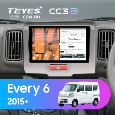 Штатная магнитола Teyes CC3 2K 360 6/128 Suzuki Every 6 (2015-)