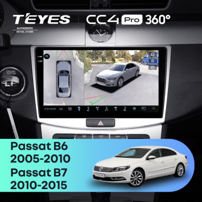 Штатная магнитола Teyes CC4 Pro 360 12/256 Volkswagen Passat B6 (2005-2010) \ B7 (2010-2015)