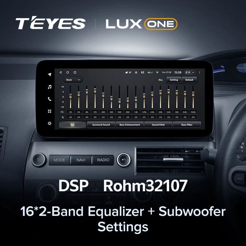 Штатная магнитола Teyes LUX ONE 4/32 Honda Civic 8 FK FN FD (2005-2012) Правый руль