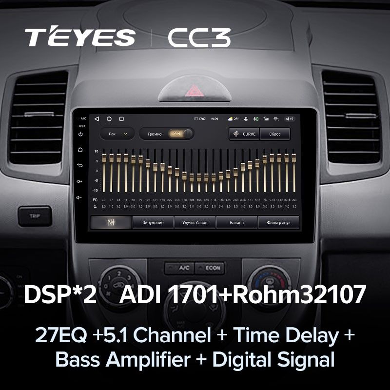 Штатная магнитола Teyes CC3 4/32 Kia Soul 1 (2008-2014)