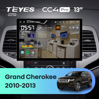 Штатная магнитола Teyes CC4 Pro 8/128 Jeep Grand Cherokee WK2 (2010-2013) (13")