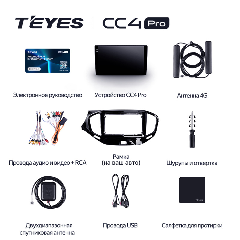 Штатная магнитола Teyes CC4 Pro 8/128 Citroen SpaceTourer (2016-2025)