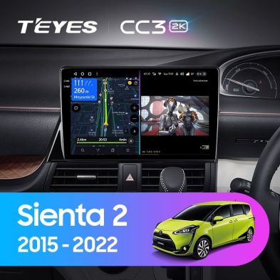 Штатная магнитола Teyes CC3 2K 360 6/128 Toyota Sienta 2 XP170 (2015-2022) Правый руль