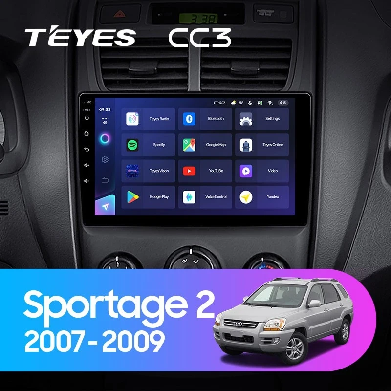 Штатная магнитола Teyes CC3 4/32 Kia Sportage 2 (2007-2009)