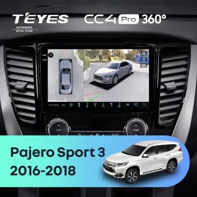 Штатная магнитола Teyes CC4 Pro 360 12/256 Mitsubishi Pajero Sport 3 (2016-2018)