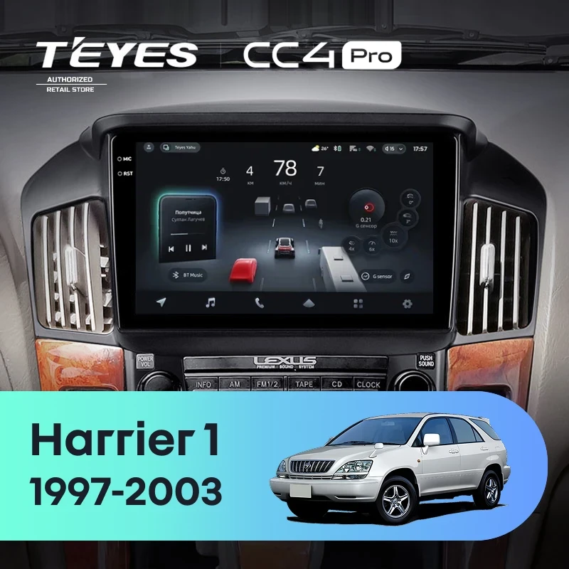 Штатная магнитола Teyes CC4 Pro 8/128 Toyota Harrier 1 (XU10) (1997-2003) F1