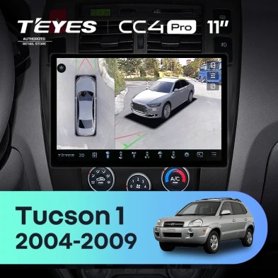 Штатная магнитола Teyes CC4 Pro 360 12/256 Hyundai Tucson 1 (2004-2009) F2 (11")