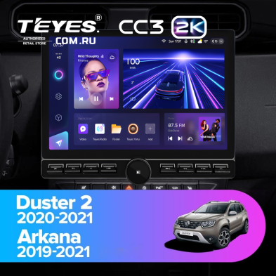 Штатная магнитола Teyes CC3 2K 6/128 Renault Arkana (2019-2021) F2 (13" с кнопками)
