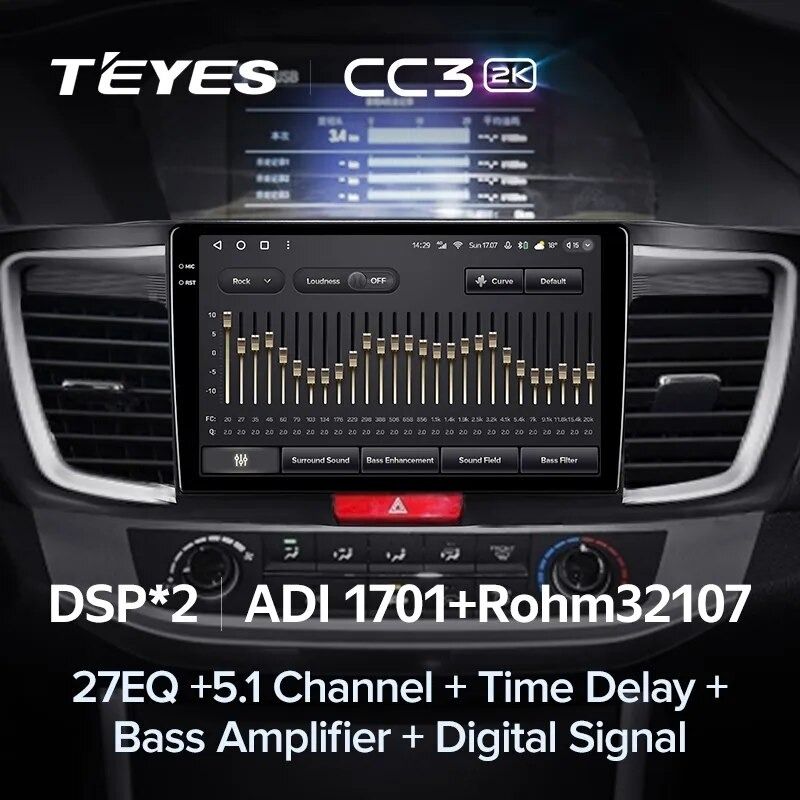 Штатная магнитола Teyes CC3 2K 4/64 Honda Accord 9 CR (2012-2018)