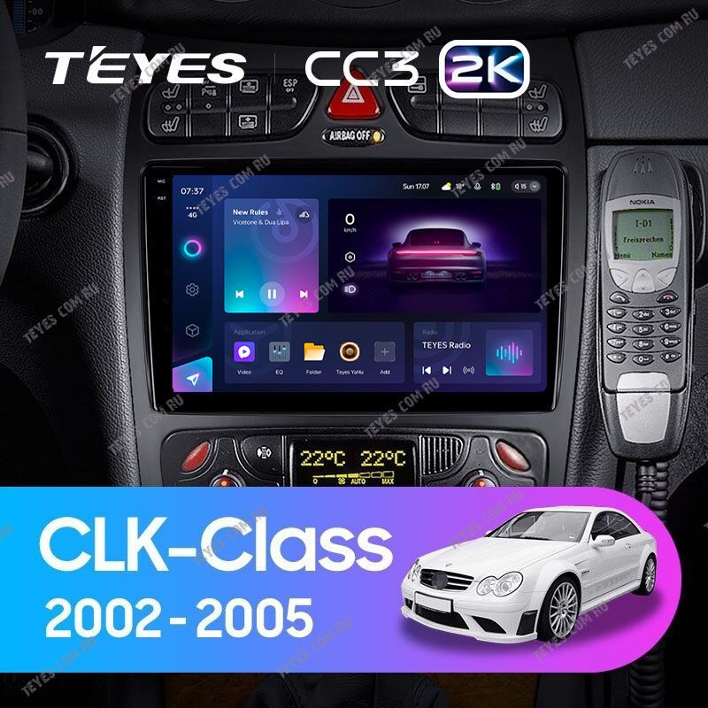 Штатная магнитола Teyes CC3 2K 4/64 Mercedes-Benz CLK-Class C209 A209 (2002-2005) F2
