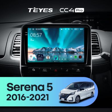 Штатная магнитола Teyes CC4 Pro 8/128 Nissan Serena 5 V C27 (2016-2021) F1 правый руль