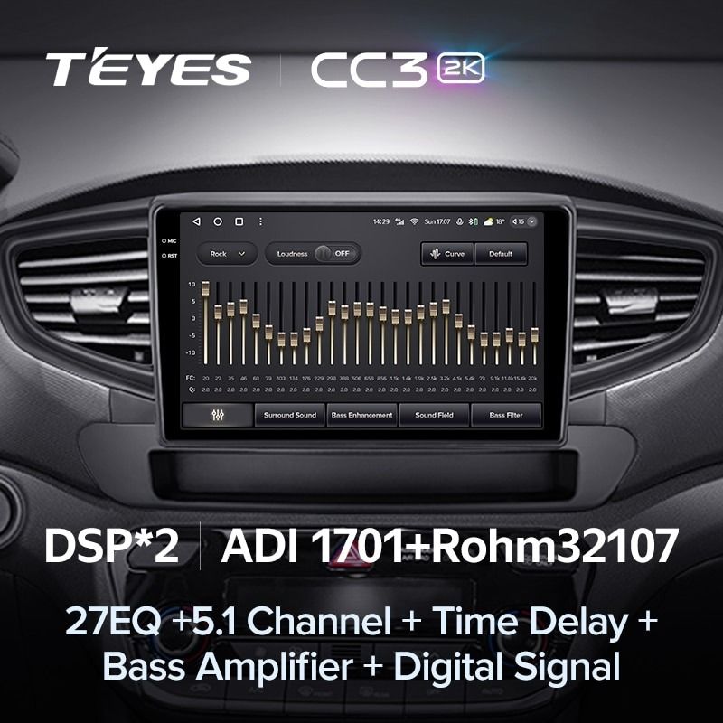 Штатная магнитола Teyes CC3 2K 4/64 Hyundai Ioniq AE (2016-2023) Тип-A