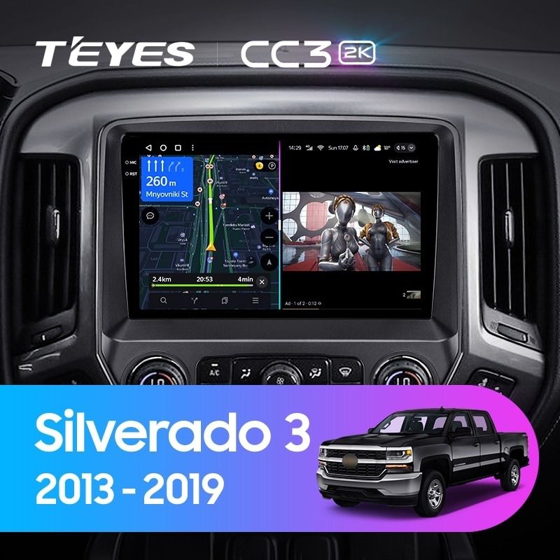Штатная магнитола Teyes CC3 2K 360 6/128 Chevrolet Silverado 3 GMTK2 (2013-2019)
