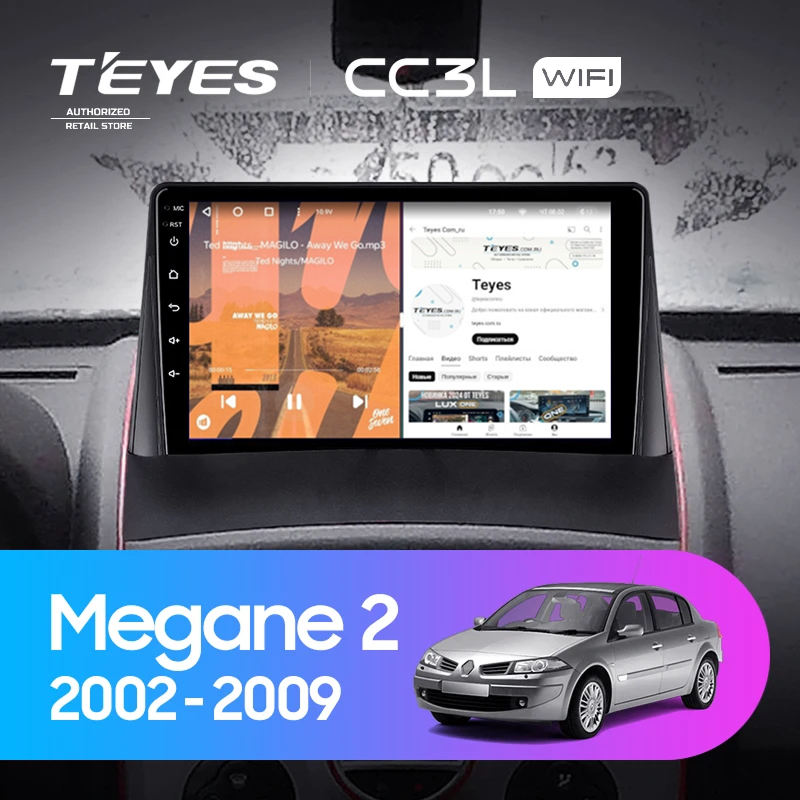 Штатная магнитола Teyes CC3L WiFi 2/32 Renault Megane 2 (2002-2009)