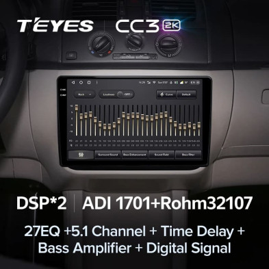 Штатная магнитола Teyes CC3 2K 4/64 Skoda Fabia 2 (2007-2014) (10 inch Universal)