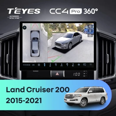 Штатная магнитола Teyes CC4 Pro 360 12/256 Toyota Land Cruiser 200 (2015-2021) (13")