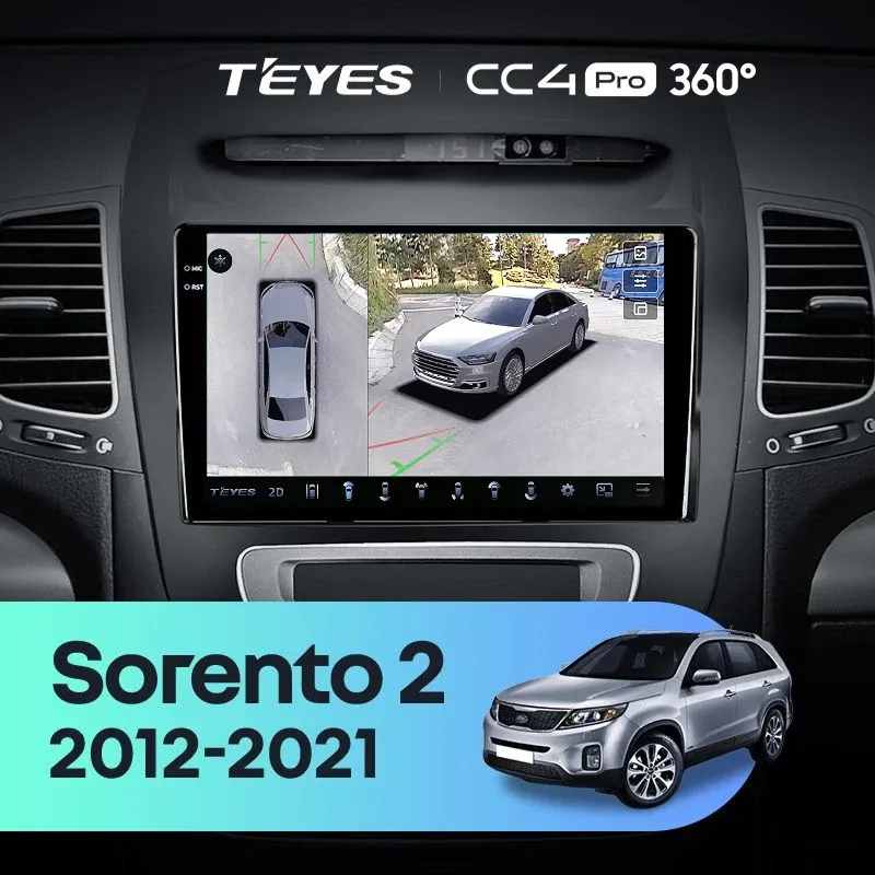 Штатная магнитола Teyes CC4 Pro 360 8/128 Kia Sorento 2 II XM (2012-2021) F3