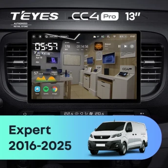 Штатная магнитола Teyes CC4 Pro 12/256 Peugeot Expert (2016-2026) (13")